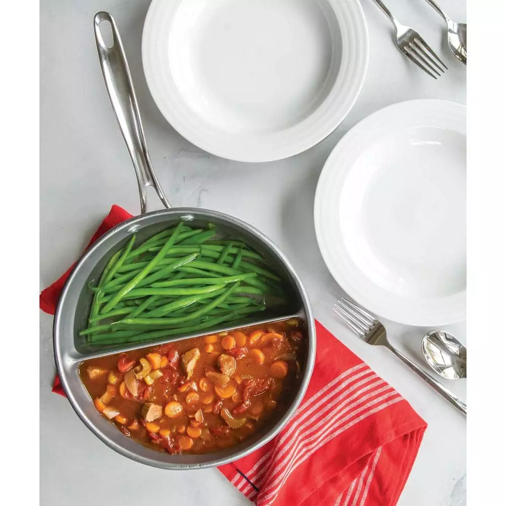 2.5 qt. Aluminum 2-in-1 Divided Sauce Pan by Nordic Ware 4 2.5 qt. Aluminum 2-in-1 Divided Sauce Pan by Nordic Ware - Image 2