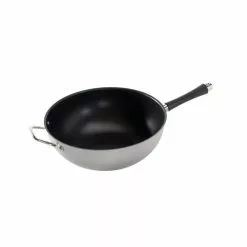 Rangeware 12.5 Steel Nonstick Wok in Black by Nordic Ware