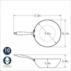 Medium 10 in. D Aluminized Steel Gas, Induction, Ceramic and Glass Compatible Spun Wok by Nordic Ware 9 Medium 10 in. D Aluminized Steel Gas, Induction, Ceramic and Glass Compatible Spun Wok by Nordic Ware -Cookware Sales Shop nordic ware woks stir fry pans 23701m 1f 1000