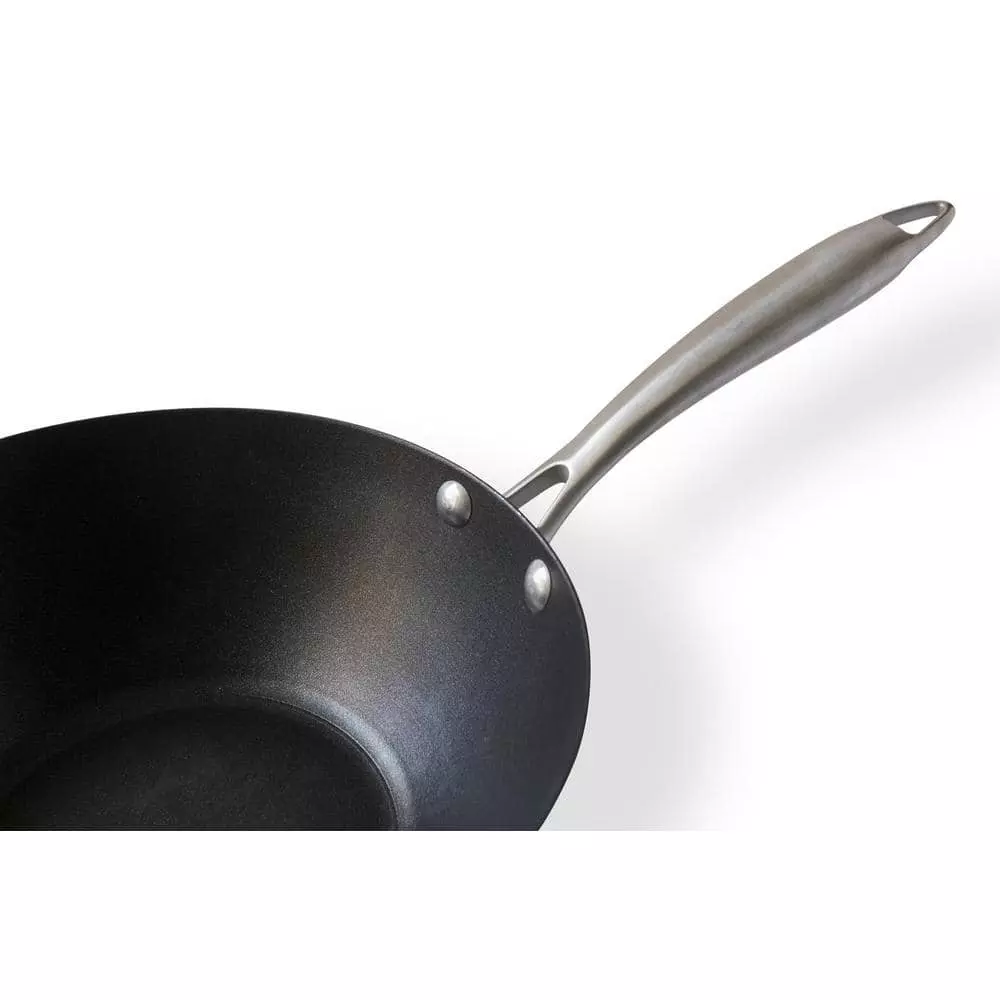 Medium 10 in. D Aluminized Steel Gas, Induction, Ceramic and Glass Compatible Spun Wok by Nordic Ware 4 Medium 10 in. D Aluminized Steel Gas, Induction, Ceramic and Glass Compatible Spun Wok by Nordic Ware - Image 2