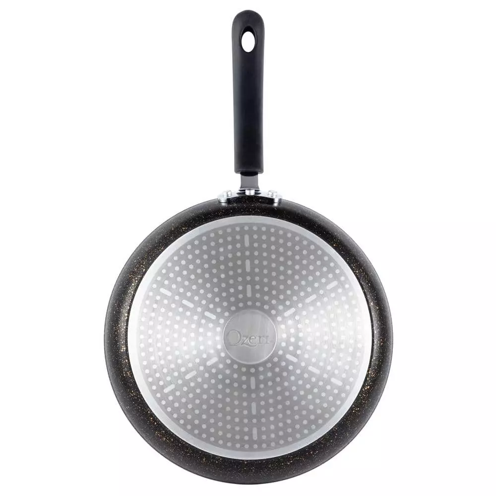 Stone Earth 12 in. Aluminum Ceramic Nonstick Frying Pan in Obsidian Gold by Ozeri 8 Stone Earth 12 in. Aluminum Ceramic Nonstick Frying Pan in Obsidian Gold by Ozeri - Image 6