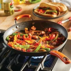 Classic Brights 14 in. Hard-Anodized Aluminum Nonstick Skillet in Orange and Gray by Rachael Ray 21 Classic Brights 14 in. Hard-Anodized Aluminum Nonstick Skillet in Orange and Gray by Rachael Ray -Cookware Sales Shop orange and gray rachael ray skillets 87597 31 1000