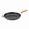 Classic Brights 14 in. Hard-Anodized Aluminum Nonstick Skillet in Orange and Gray by Rachael Ray 1 Classic Brights 14 in. Hard-Anodized Aluminum Nonstick Skillet in Orange and Gray by Rachael Ray -Cookware Sales Shop orange and gray rachael ray skillets 87597 64 1000