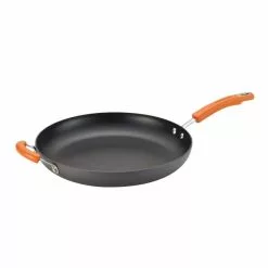 Classic Brights 14 in. Hard-Anodized Aluminum Nonstick Skillet in Orange and Gray by Rachael Ray