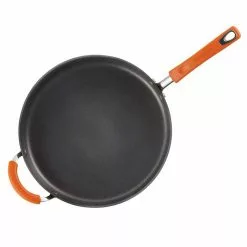 Classic Brights 14 in. Hard-Anodized Aluminum Nonstick Skillet in Orange and Gray by Rachael Ray 19 Classic Brights 14 in. Hard-Anodized Aluminum Nonstick Skillet in Orange and Gray by Rachael Ray -Cookware Sales Shop orange and gray rachael ray skillets 87597 fa 1000