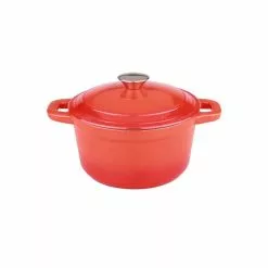 Neo 3 qt. Round Cast Iron Dutch Oven in Orange with Lid by BergHOFF