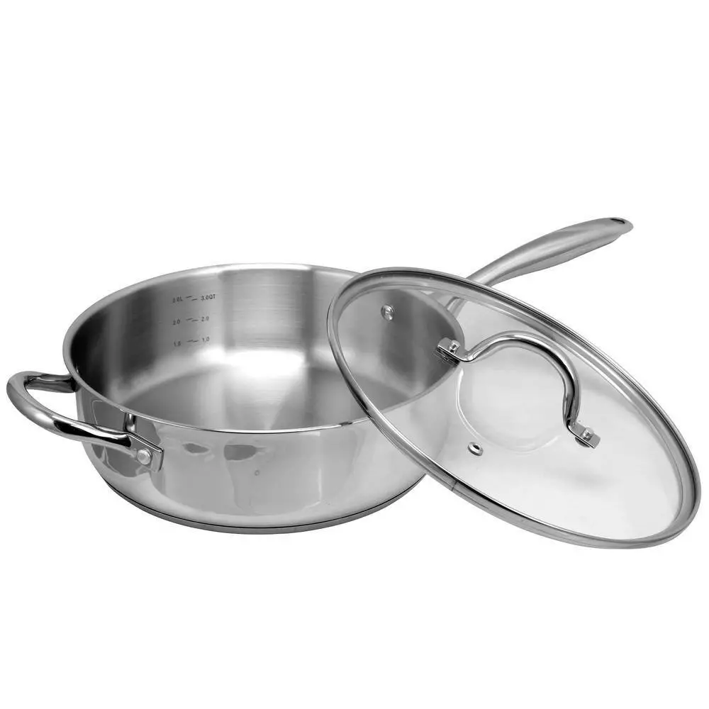 Saunders 4.2 Qt. Saute Pan with Lid by Oster Cuisine 4 Saunders 4.2 Qt. Saute Pan with Lid by Oster Cuisine - Image 2