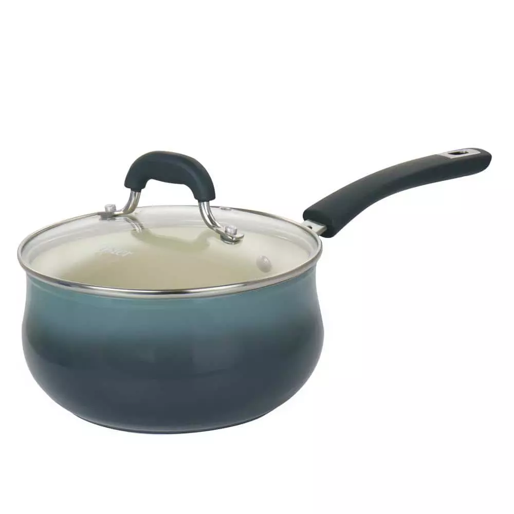 Corbett 3.1 Quart Nonstick Aluminum Blue Saucepan by Oster 3 Corbett 3.1 Quart Nonstick Aluminum Blue Saucepan by Oster