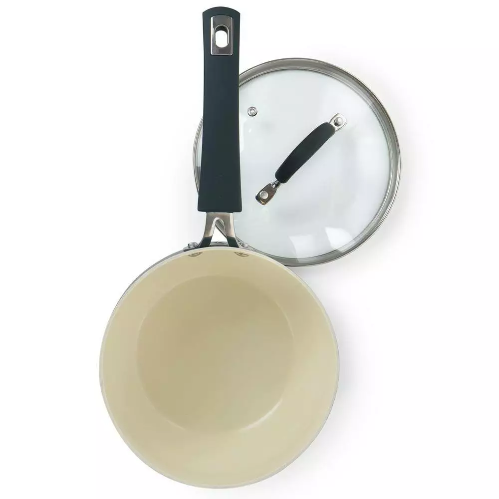 Corbett 3.1 Quart Nonstick Aluminum Blue Saucepan by Oster 4 Corbett 3.1 Quart Nonstick Aluminum Blue Saucepan by Oster - Image 2