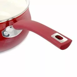 Corbett 3.1 qt. Nonstick Aluminum Saucepan in Red by Oster -Cookware Sales Shop oster sauce pans 985115168m 4f 1000