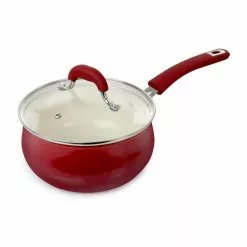 Corbett 3.1 qt. Nonstick Aluminum Saucepan in Red by Oster