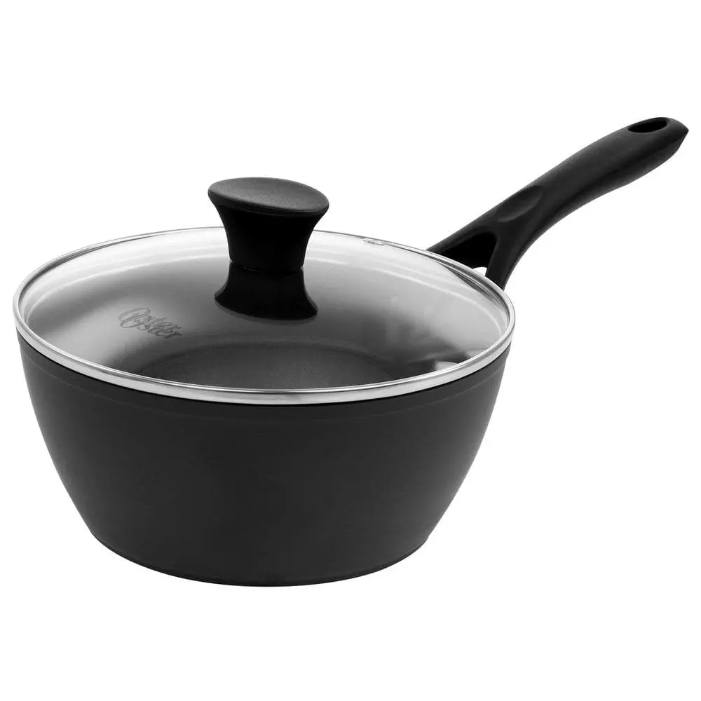 2.5 qt. Non-Stick Aluminum Saucepan with Lid by Oster 3 2.5 qt. Non-Stick Aluminum Saucepan with Lid by Oster