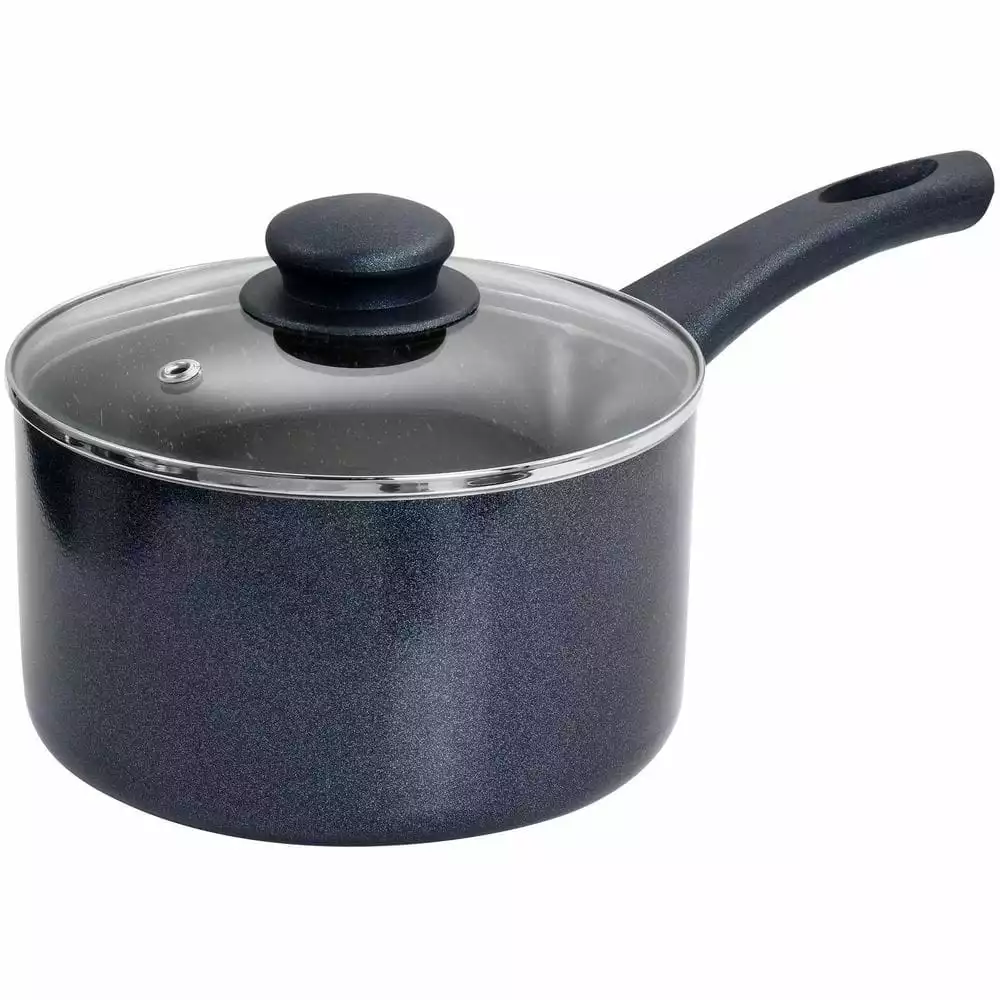 Anetta 1.5 qt. Aluminum Nonstick Saucepan in Navy Blue by Oster 3 Anetta 1.5 qt. Aluminum Nonstick Saucepan in Navy Blue by Oster