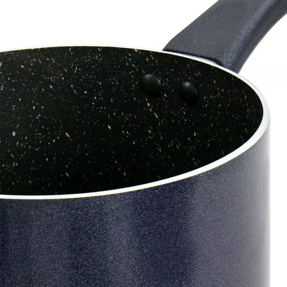Anetta 2.5 qt. Nonstick Aluminum Saucepan with Lid in Navy Blue by Oster 7 Anetta 2.5 qt. Nonstick Aluminum Saucepan with Lid in Navy Blue by Oster - Image 5