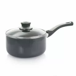 Legacy 2.5 qt. Gray Aluminum Nonstick Saucepan by Oster -Cookware Sales Shop oster sauce pans 985117632m 76 1000