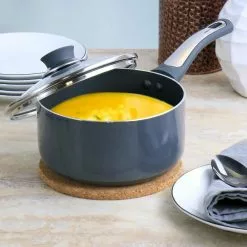 Legacy 2.5 qt. Gray Aluminum Nonstick Saucepan by Oster -Cookware Sales Shop oster sauce pans 985117632m fa 1000