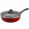 Herscher 3.5 qt. Aluminum Nonstick Saute Pan in Red Gloss with Glass Lid by Oster -Cookware Sales Shop oster saute pans 985105835m 64 1000