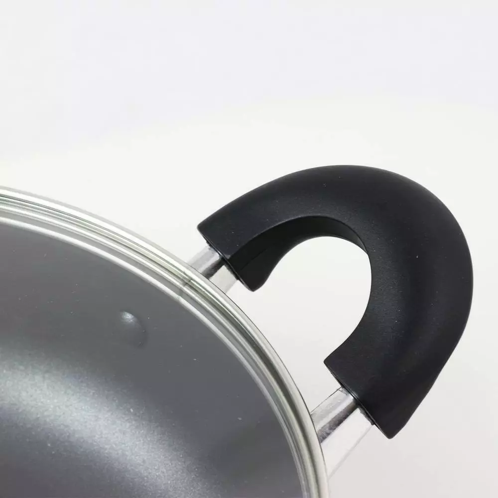 Clairborne 3 qt. Aluminum Nonstick Saute Pan in Charcoal Grey with Glass Lid by Oster 4 Clairborne 3 qt. Aluminum Nonstick Saute Pan in Charcoal Grey with Glass Lid by Oster - Image 2