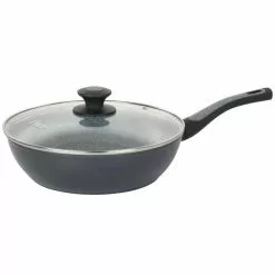 Bastone 3 qt. Speckled Gray Aluminum Nonstick Saute Pan by Oster