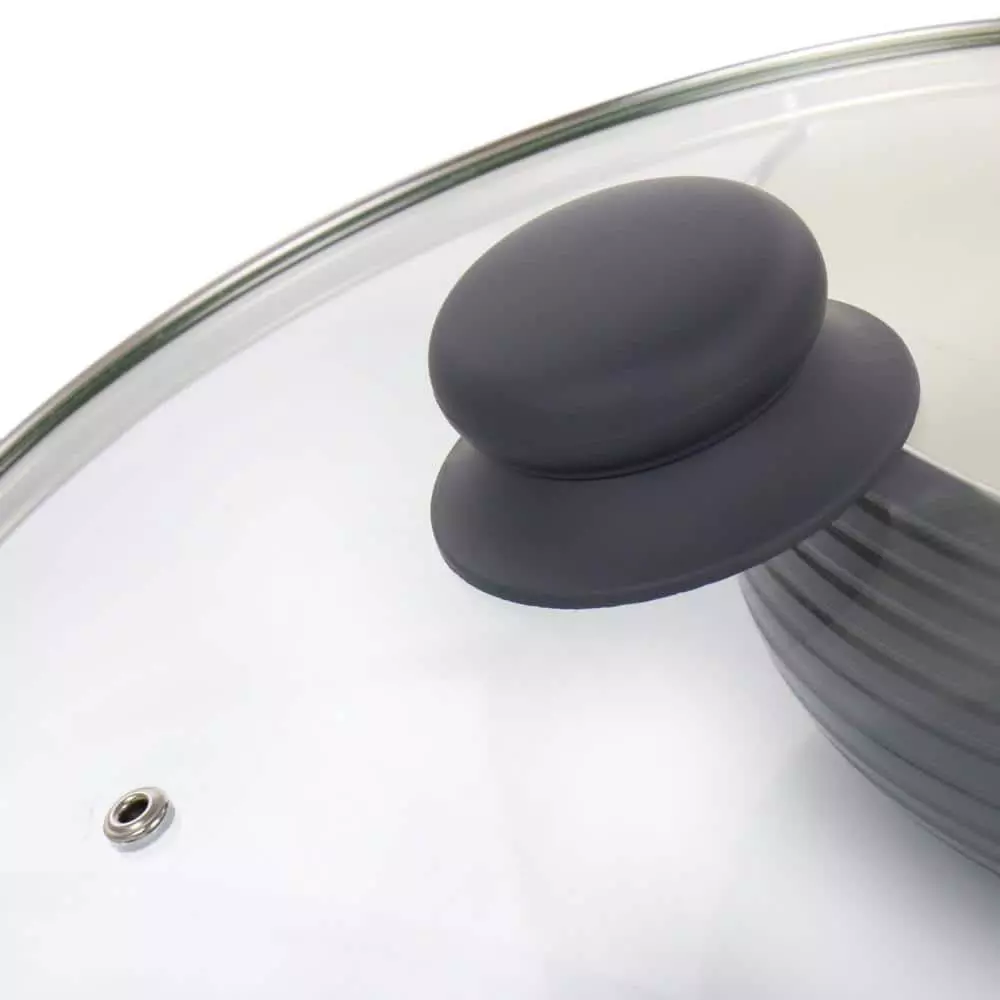 Ridge Valley 3.5 qt. Gray Nonstick Aluminum Saute Pan with Lid by Oster 7 Ridge Valley 3.5 qt. Gray Nonstick Aluminum Saute Pan with Lid by Oster - Image 5