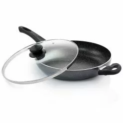 Pallermo 3.5 qt. Charcoal Aluminum Nonstick Saute Pan with Lid by Oster -Cookware Sales Shop oster saute pans 985117258m c3 1000