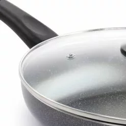 Pallermo 3.5 qt. Charcoal Aluminum Nonstick Saute Pan with Lid by Oster -Cookware Sales Shop oster saute pans 985117258m fa 1000