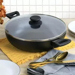 Ashford 5 qt. Black Nonstick Aluminum Everyday Pan by Oster 12 Ashford 5 qt. Black Nonstick Aluminum Everyday Pan by Oster -Cookware Sales Shop oster saute pans 985117612m 44 1000