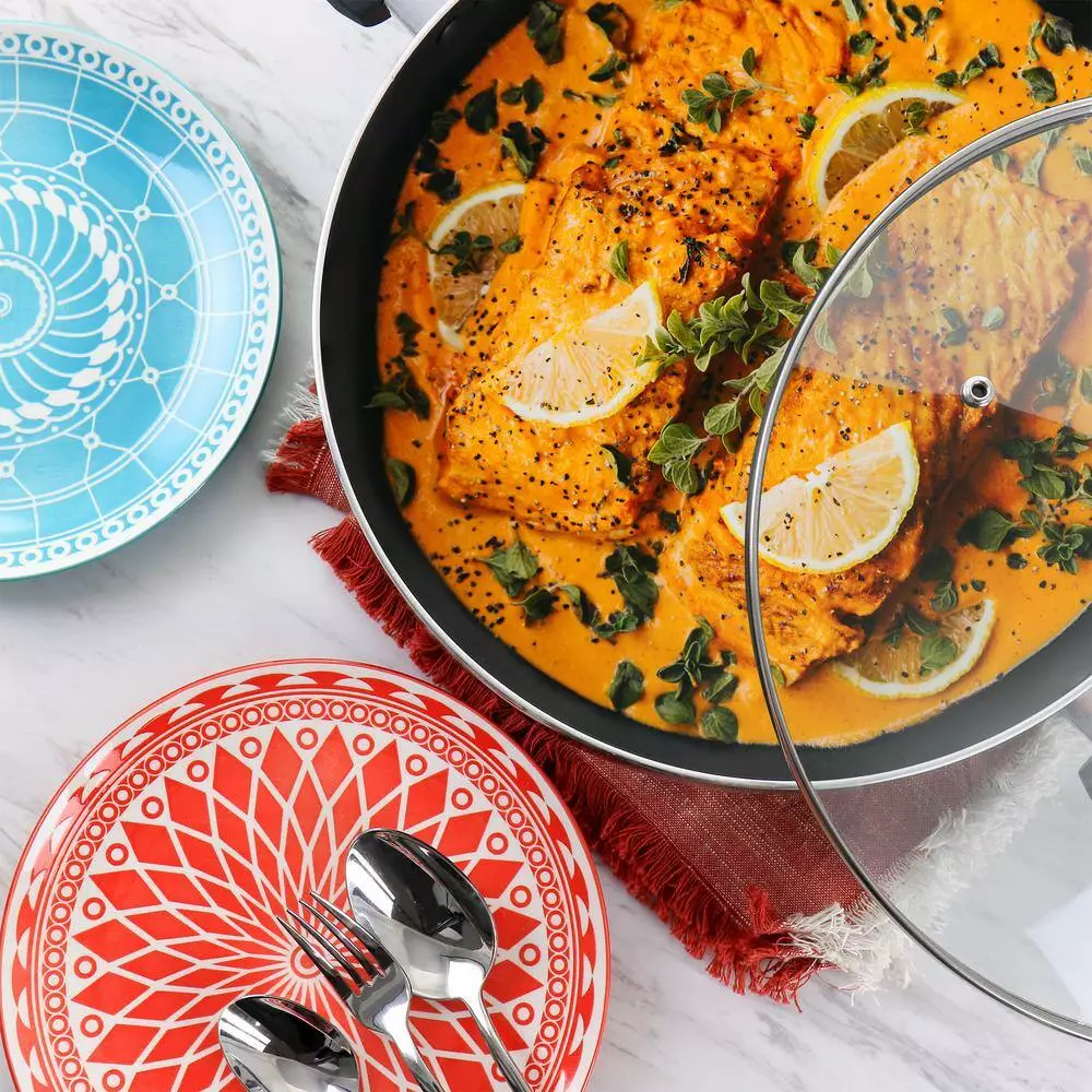 Legacy 5 qt. Gray Aluminum Nonstick Everyday Pan by Oster 7 Legacy 5 qt. Gray Aluminum Nonstick Everyday Pan by Oster - Image 5