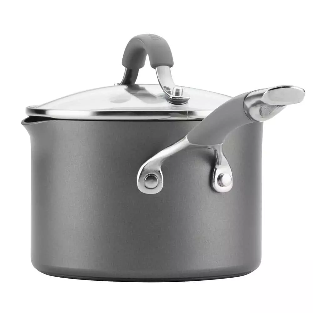 Elementum 10-Piece Hard-Anodized Aluminum Nonstick Cookware Set in Oyster Gray by Circulon 5 Elementum 10-Piece Hard-Anodized Aluminum Nonstick Cookware Set in Oyster Gray by Circulon - Image 3