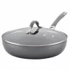 Elementum 12 in. Hard-Anodized Aluminum Nonstick Skillet in Oyster Gray with Glass Lid by Circulon 2 Elementum 12 in. Hard-Anodized Aluminum Nonstick Skillet in Oyster Gray with Glass Lid by Circulon -Cookware Sales Shop oyster gray circulon skillets 84568 64 1000
