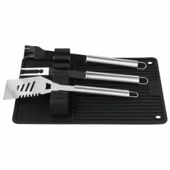 18.1 in. Silicone BQ and Grill Utensil Holder Mat by Ozeri -Cookware Sales Shop ozeri griddles bqm1 bk 76 1000