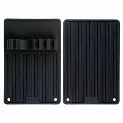 18.1 in. Silicone BBQ and Grill Utensil Holder Mat Set by Ozeri