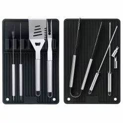 18.1 in. Silicone BBQ and Grill Utensil Holder Mat Set by Ozeri -Cookware Sales Shop ozeri griddles bqm2 bk c3 1000