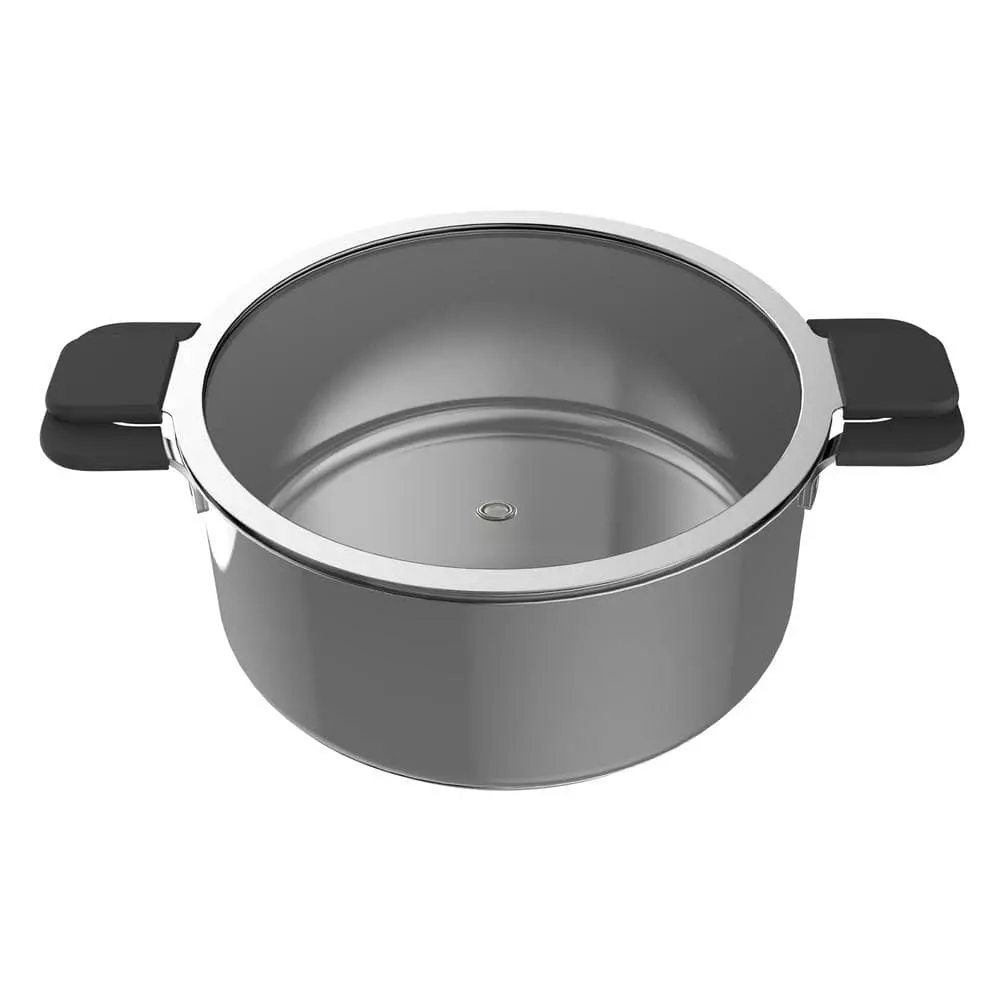 6-Piece Stainless Steel Inductive Pot Set with Straining and Hands-Free Glass Lids by Ozeri 10 6-Piece Stainless Steel Inductive Pot Set with Straining and Hands-Free Glass Lids by Ozeri - Image 8