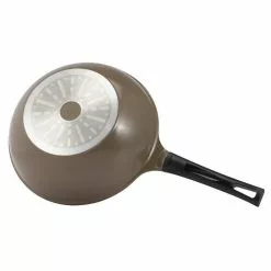 12 in. Green Aluminum Earth Wok with Smooth Ceramic Non-Stick Coating (100% PTFE and PFOA Free) by Ozeri -Cookware Sales Shop ozeri woks stir fry pans zp25 30w 1f 1000