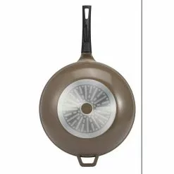 14 in. Green Aluminum Earth Wok with Smooth Ceramic Non-Stick Coating (100% PTFE and PFOA Free) by Ozeri -Cookware Sales Shop ozeri woks stir fry pans zp25 36w 44 1000