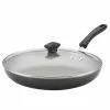 Cook Start 12 .25 in. Aluminum Diamond Max Non-Stick Skillet Pewter with Lid by Farberware 2 Cook Start 12 .25 in. Aluminum Diamond Max Non-Stick Skillet Pewter with Lid by Farberware -Cookware Sales Shop pewter farberware skillets 22300 64 1000