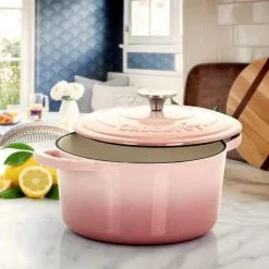 Artisan 5 qt. 2-Piece Enameled Cast Iron Dutch Oven in Blush Pink by Crock-Pot -Cookware Sales Shop pink crock pot dutch ovens 985117454m 76 1000