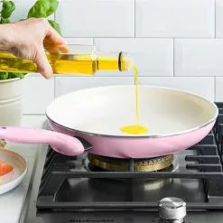 Rio Healthy Ceramic Nonstick 16 Piece Cookware Pots and Pans Set in Pink by GreenPan 12 Rio Healthy Ceramic Nonstick 16 Piece Cookware Pots and Pans Set in Pink by GreenPan -Cookware Sales Shop pink greenpan pot pan sets cc005936 001 1f 1000