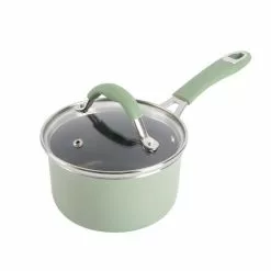 12-Piece Nonstick Aluminum Cookware Set in Pistachio with Silicone Handles by Unbranded 15 12-Piece Nonstick Aluminum Cookware Set in Pistachio with Silicone Handles by Unbranded -Cookware Sales Shop pistachio pot pan sets 985118604m 1d 1000
