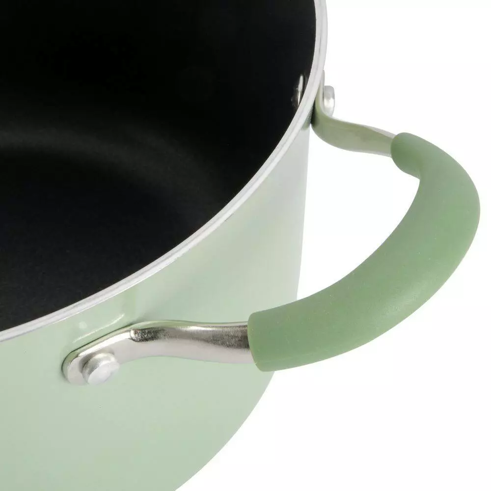 12-Piece Nonstick Aluminum Cookware Set in Pistachio with Silicone Handles by Unbranded 9 12-Piece Nonstick Aluminum Cookware Set in Pistachio with Silicone Handles by Unbranded - Image 7
