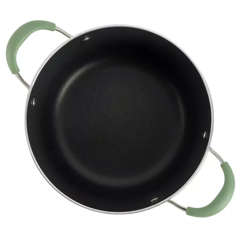 12-Piece Nonstick Aluminum Cookware Set in Pistachio with Silicone Handles by Unbranded 8 12-Piece Nonstick Aluminum Cookware Set in Pistachio with Silicone Handles by Unbranded - Image 6