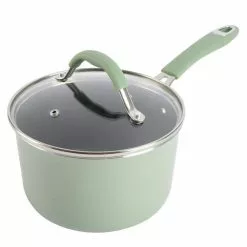 12-Piece Nonstick Aluminum Cookware Set in Pistachio with Silicone Handles by Unbranded 16 12-Piece Nonstick Aluminum Cookware Set in Pistachio with Silicone Handles by Unbranded -Cookware Sales Shop pistachio pot pan sets 985118604m 66 1000