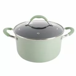 12-Piece Nonstick Aluminum Cookware Set in Pistachio with Silicone Handles by Unbranded 17 12-Piece Nonstick Aluminum Cookware Set in Pistachio with Silicone Handles by Unbranded -Cookware Sales Shop pistachio pot pan sets 985118604m c3 1000