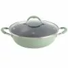 5 qt. Enameled Aluminum Everyday Pan in Pistachio With Silicone Handles by Unbranded -Cookware Sales Shop pistachio unbranded saute pans 985118624m 64 1000
