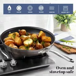 10-Piece Cast-Textured Aluminum Ti-Ceramic Nonstick Cookware Set in Platinum by Gotham Steel 14 10-Piece Cast-Textured Aluminum Ti-Ceramic Nonstick Cookware Set in Platinum by Gotham Steel -Cookware Sales Shop platinum gotham steel pot pan sets 7042 44 1000