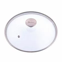 10 in. Glass Lid with Stainless Steel Knob for Skillet by Victoria