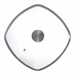 10 in. Glass Lid with Stainless Steel Knob for Grill Pan by Victoria