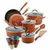 Cucina 18-Piece Aluminum Nonstick Cookware Set in Pumpkin by Rachael Ray -Cookware Sales Shop pumpkin rachael ray pot pan sets 09357 64 1000