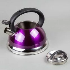 Alexa 12-Cup Stovetop Tea Kettle in Purple by Creative Home 10 Alexa 12-Cup Stovetop Tea Kettle in Purple by Creative Home -Cookware Sales Shop purple creative home tea kettles 77019 4f 1000